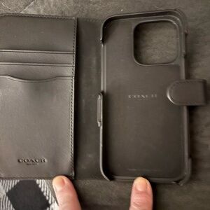Coach Black Phone Wallet Case